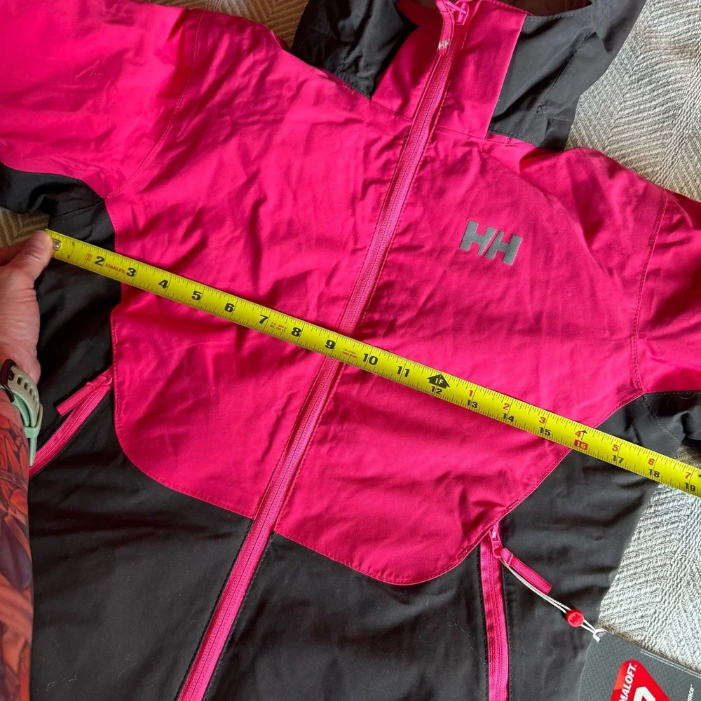 Helly Hansen‎ Jr Stella Jacket Girls 12 Pink Black Insulated Ski Coat NEW